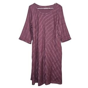 Soft Surroundings Pink Purple A-Line Bias Cut Dress, XL